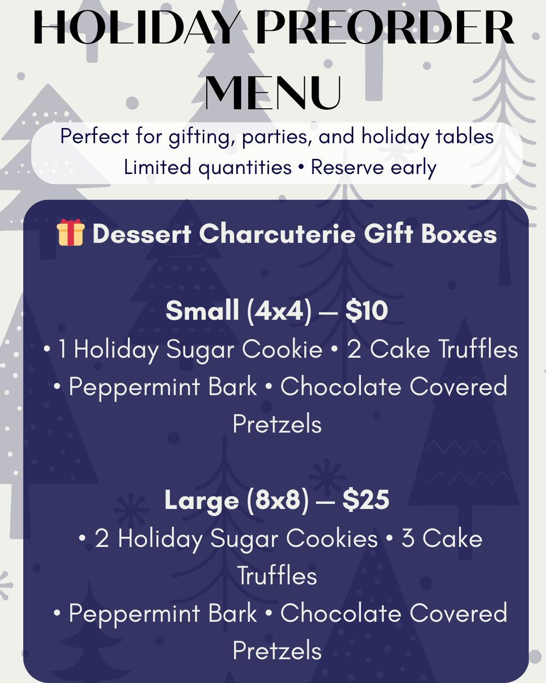 Holiday Dessert Pre-Orders — Gift Boxes