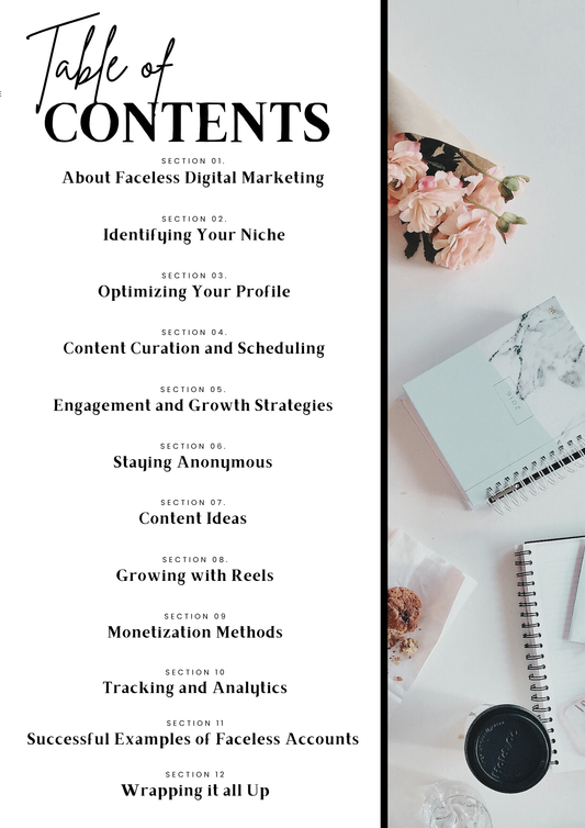 Faceless Digital Marketing Guide eBook
