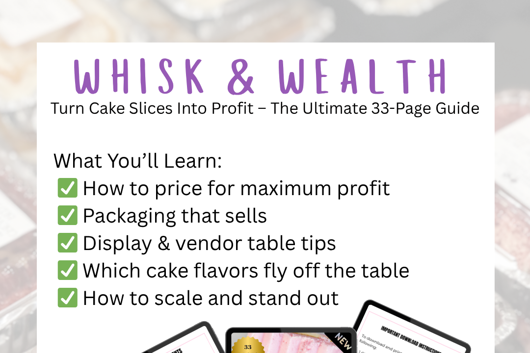 Whisk & Wealth: Turning Cake Slices Into Profit – 33-Page Ebook
